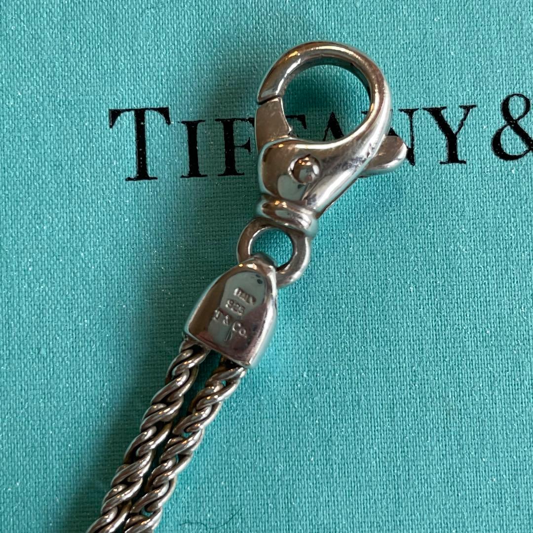TIFFANY ブレスレット ノット ダブルチェーンSV925 シルバー