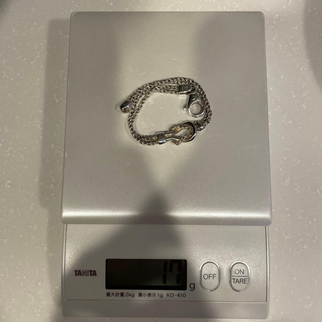 TIFFANY ブレスレット ノット ダブルチェーンSV925 シルバー