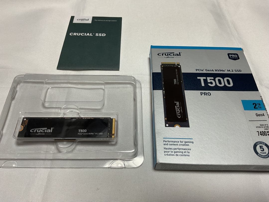 内蔵型SSD Crucial T500 2TB Gen4 NVMe M.2 SSD