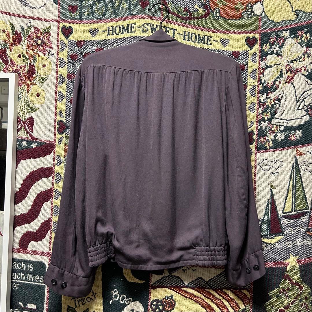 わ*ん様 50s レーヨンギャバジャン 茄子紺 ユニチケ