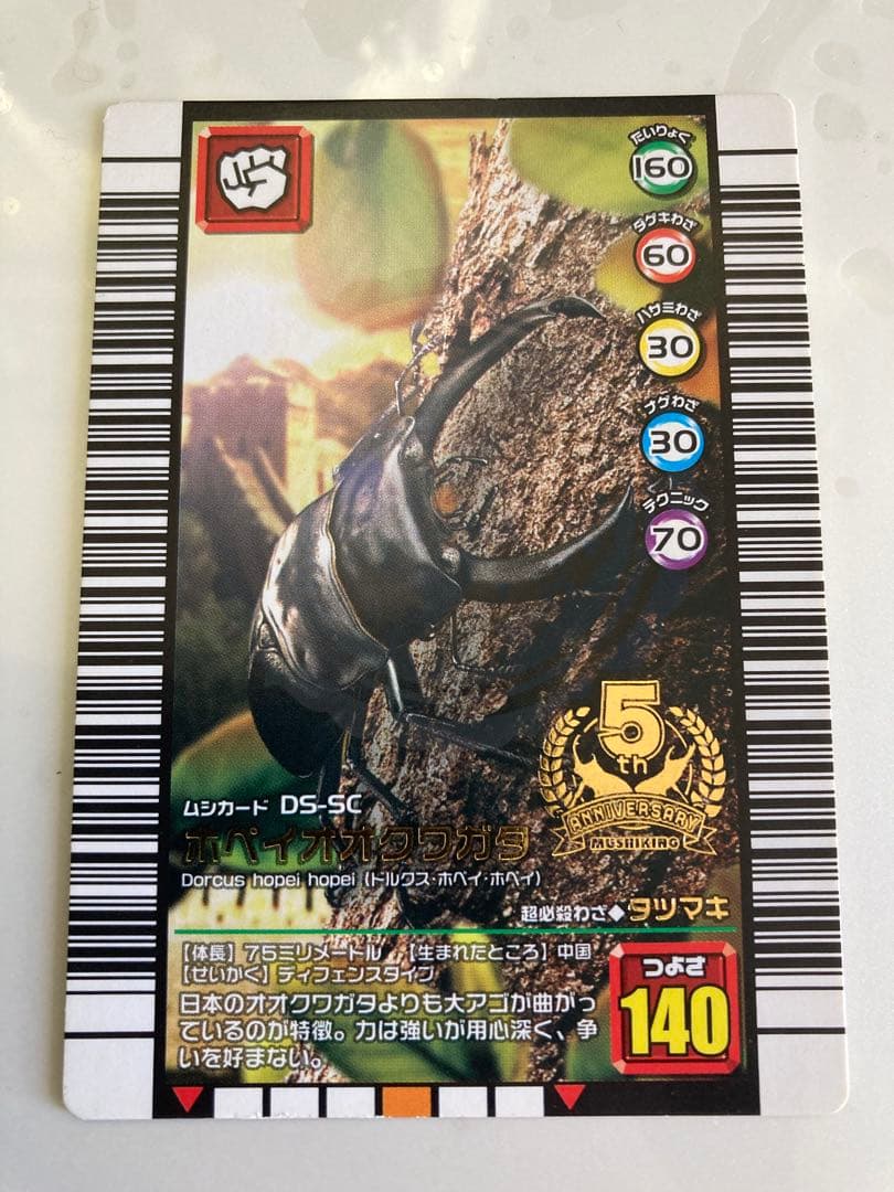 非売品　DS甲虫王者ムシキングスーパーコレクション　召喚カード　5周年記念