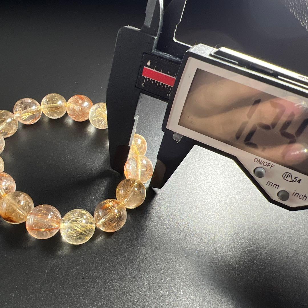 h*読様 ミックスルチル【ゴールドルチル/レッドルチル】/約12.5mm/内周1