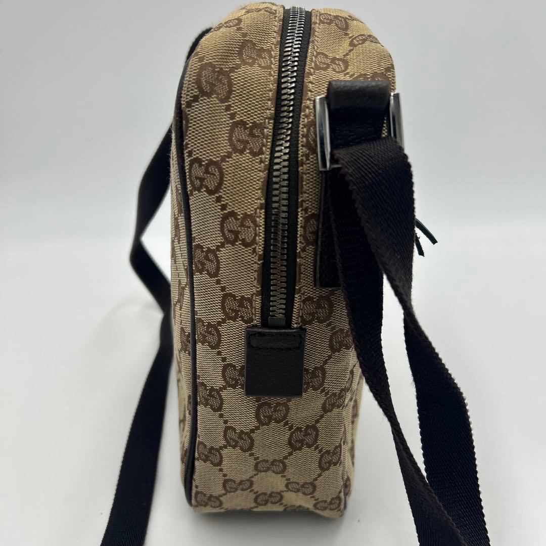 GUCCI グッチ GGキャンバス ショルダーバッグ　レザー　ロゴ