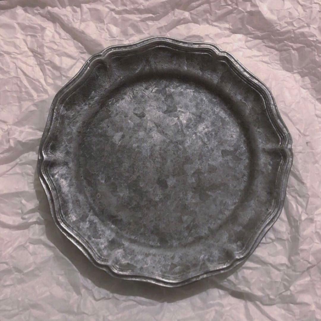 新品 【co+fe 】花リムプレート アルミ皿 コフェ