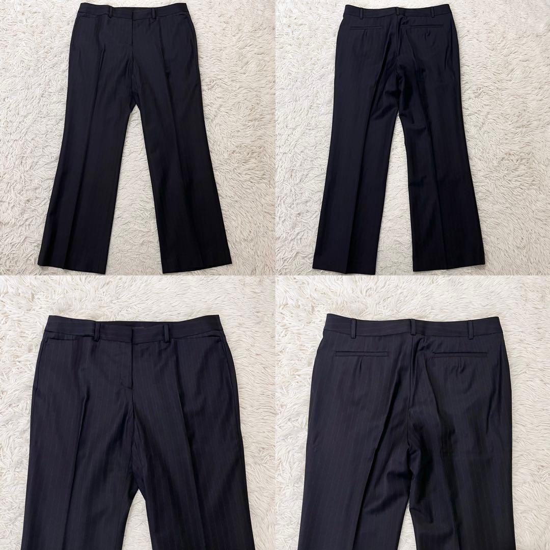 ✨美品✨アイシービー　スーツ　高級ライン　ストライプ　光沢　ネイビー　希少サイズ