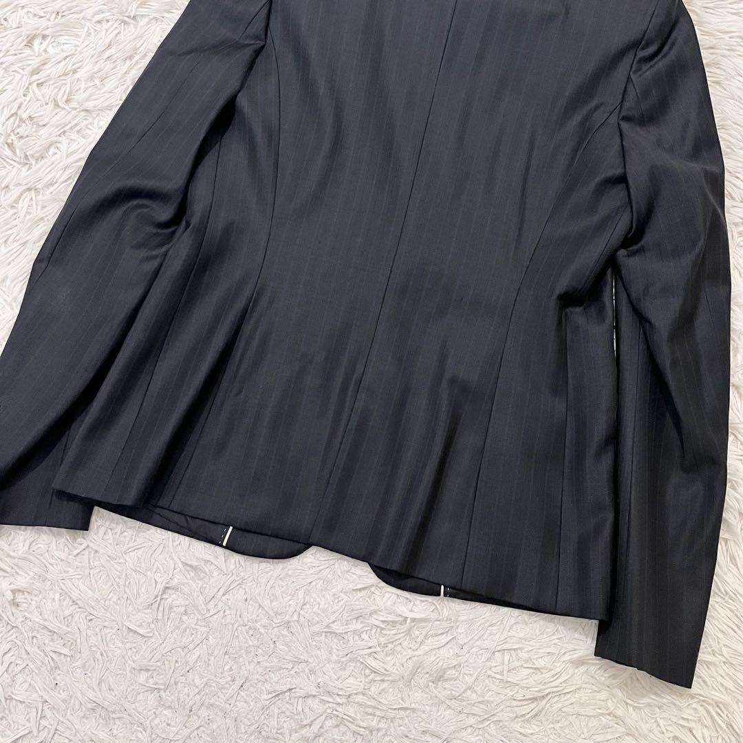 ✨美品✨アイシービー　スーツ　高級ライン　ストライプ　光沢　ネイビー　希少サイズ