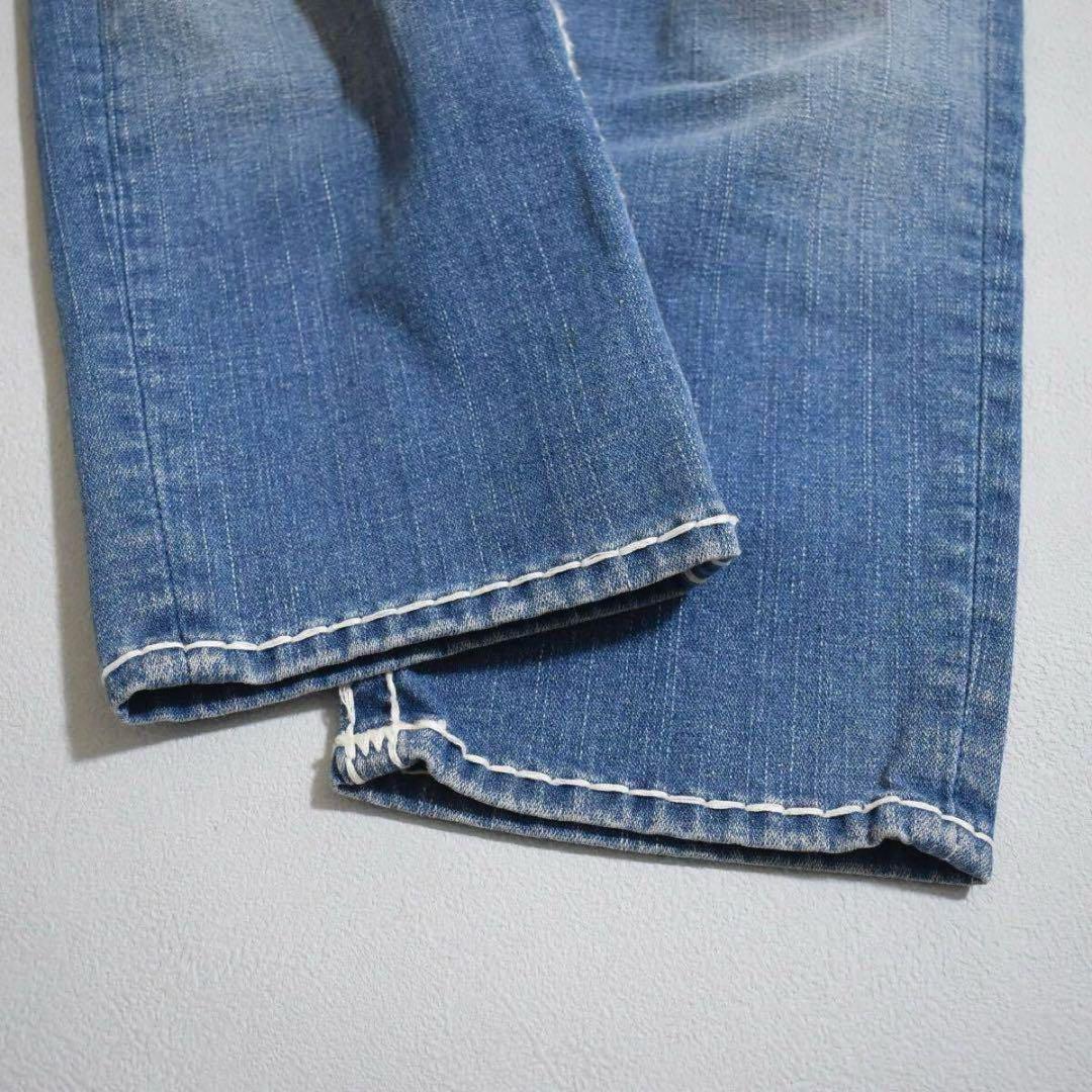 完売モデル✨TRUE RELIGION クロップドジーンズ W32 極太ステッチ
