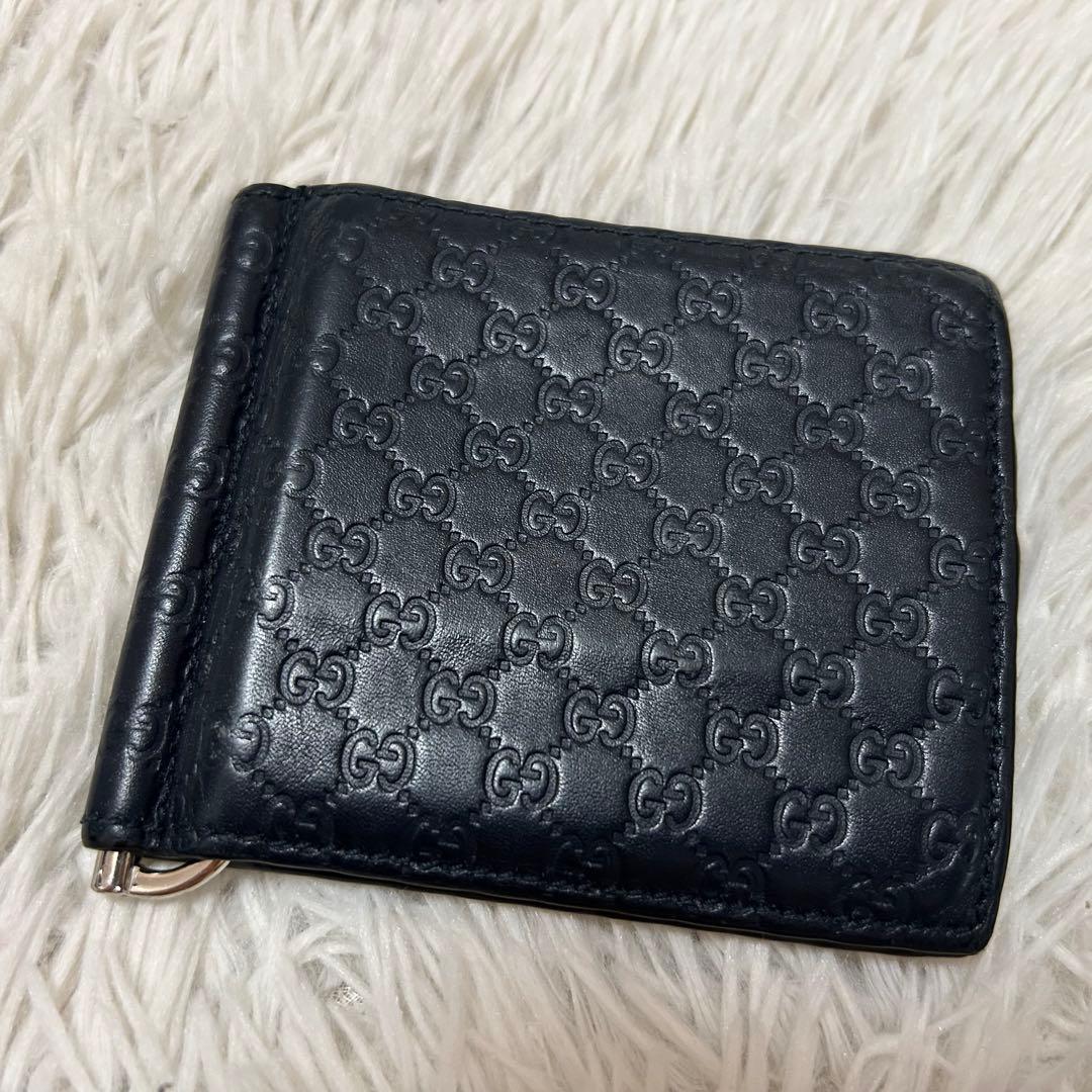 ⭐️美品⭐️GUCCI グッチ マイクロシマ エンボス マネークリップ カードケース