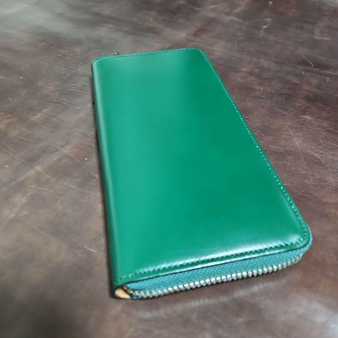 長札ラウンドファスナー財布　コードバン