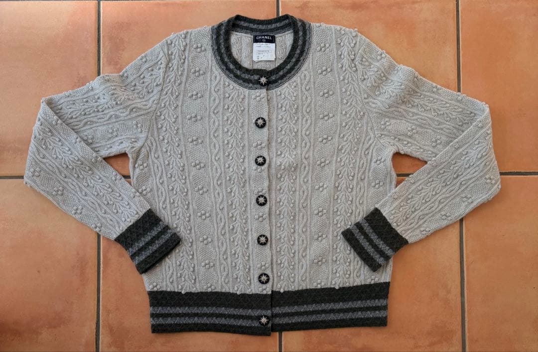 CHANEL シャネル CCジュエル ボタン カシミア カーディガン