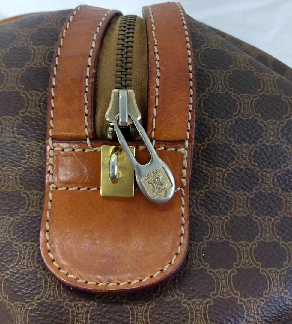 APZ13 セリーヌ マカダム ボストンバッグ ゴールド金具 トリオンフ