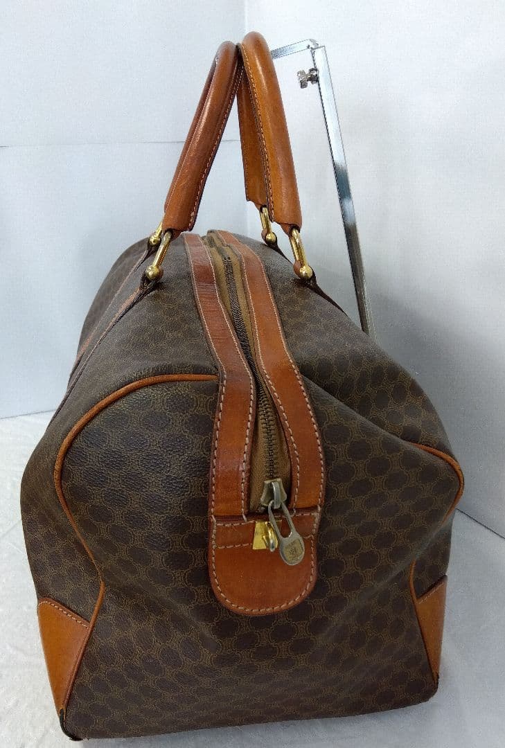 APZ13 セリーヌ マカダム ボストンバッグ ゴールド金具 トリオンフ