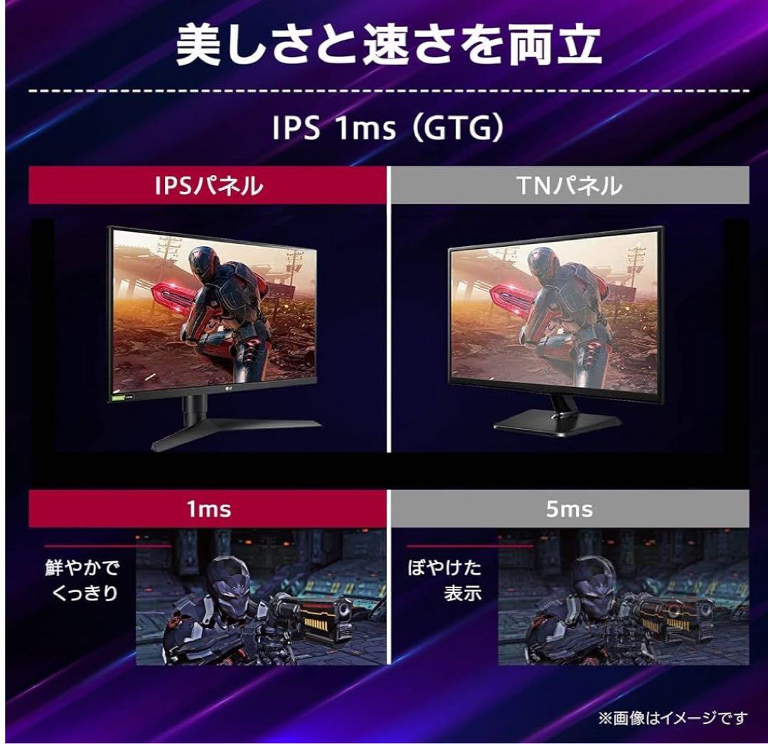 LG ゲーミングモニター 25GR75 24.5インチIPS (24年4月購入)