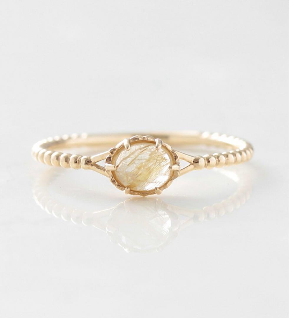 【NOIR DE POUPEE】K10 Lucia ルチルクォーツ リング