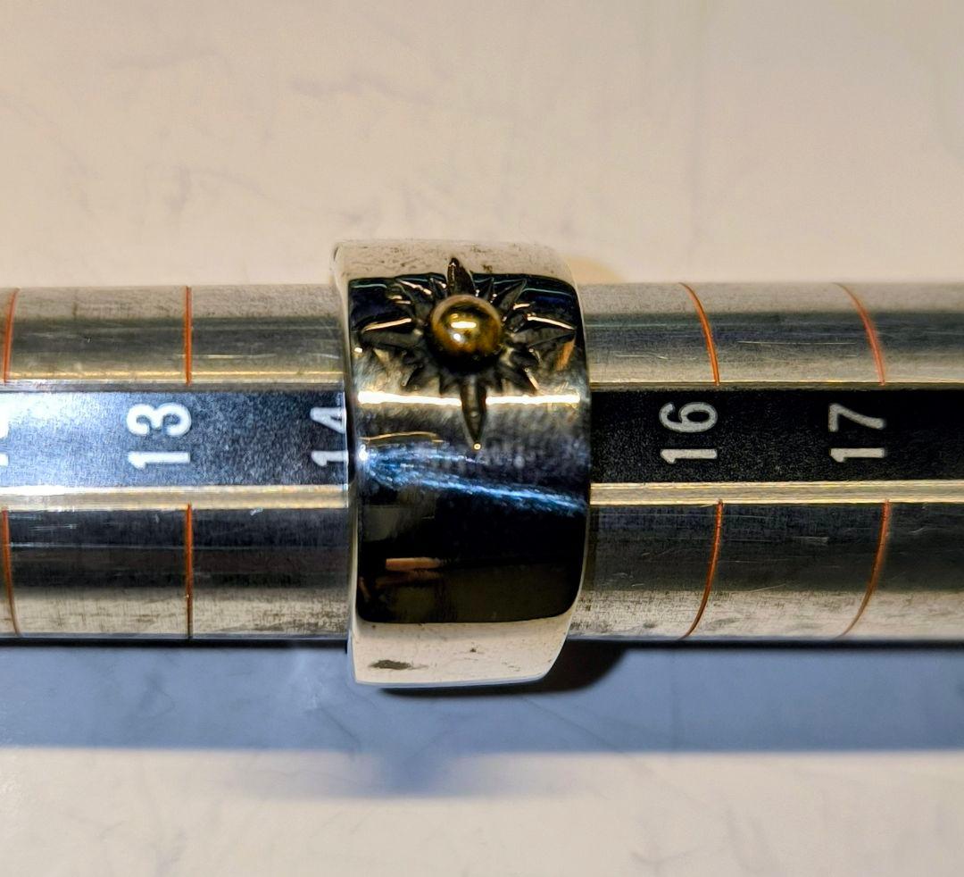 現品限り　太陽モチーフ シルバーリング 14.5号 A8