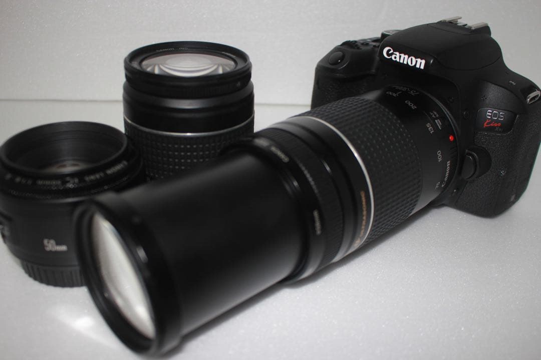 キャノン☆canon kiss x9i 標準&望遠&単焦点トリプルレンズセット