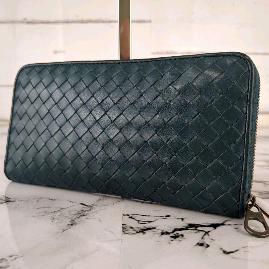 【専用】ボッテガヴェネタ☆イントレチャート　希少カラー　ラウンドジップ　長財布