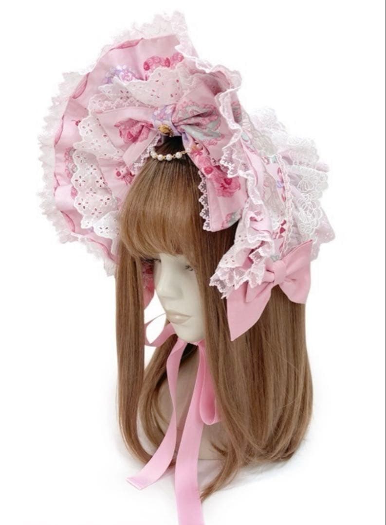 新品 Happy Cakesハーフボンネット ピンク AngelicPretty