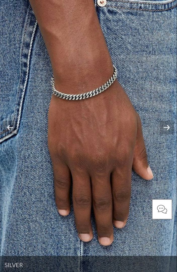 TOM WOOD CURB BRACELET L シルバー