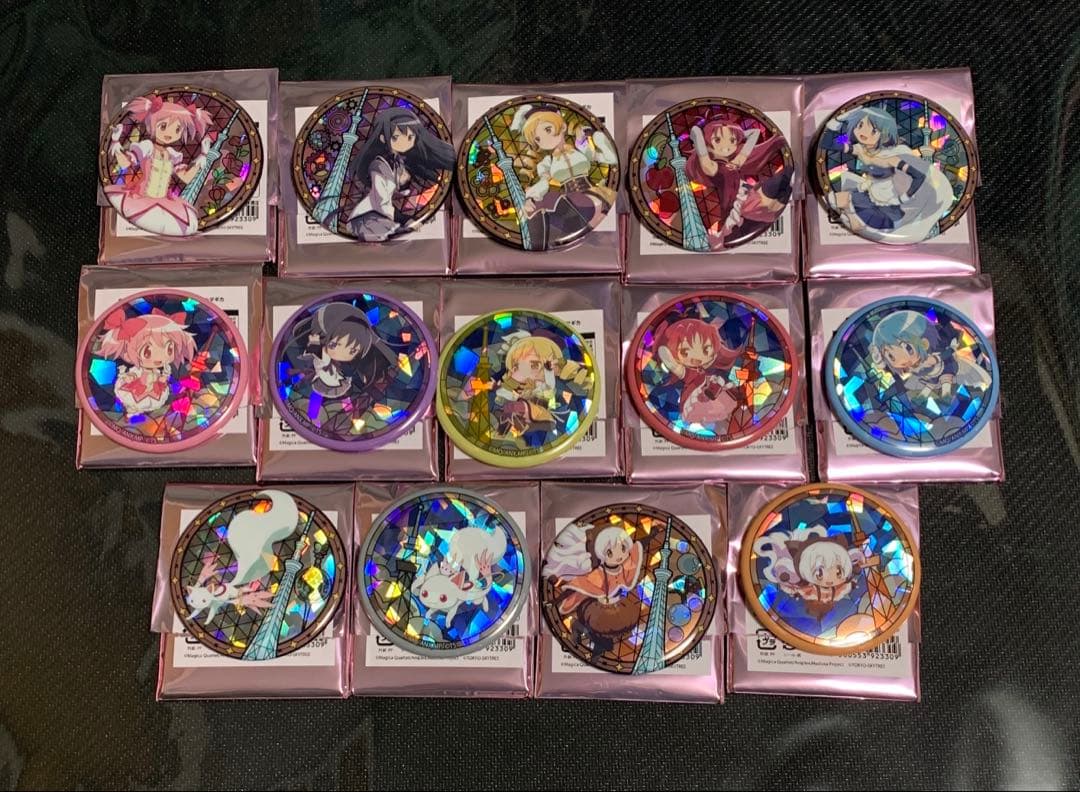 まどマギ　スカイツリー　月夜のワルツ　ホログラム缶バッジ　コンプリート セット