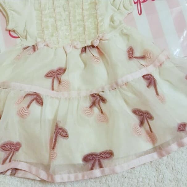 値下【新品】2017春夏　シャーリーテンプル　チェリーpt　ワンピース　80cm