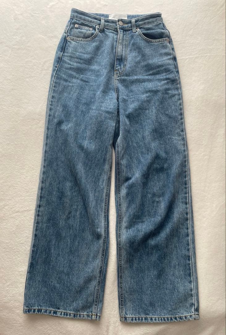 Na.e ナエ　ワイドルーズジーンズ　ディープブルー　M ロング丈　美品