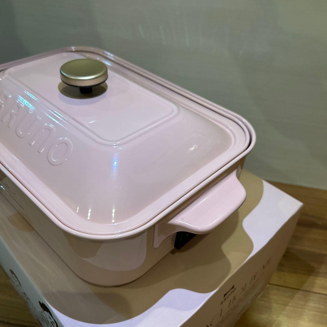 【ブルーノ】BRUNOコンパクトホットプレートセラミックコート鍋セット売りピンク