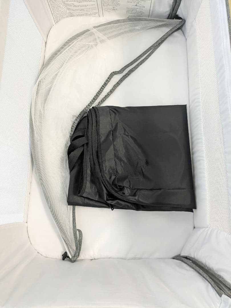 【極美品】Dulumer 3IN1 ベビーベッド グレー + ベージュ