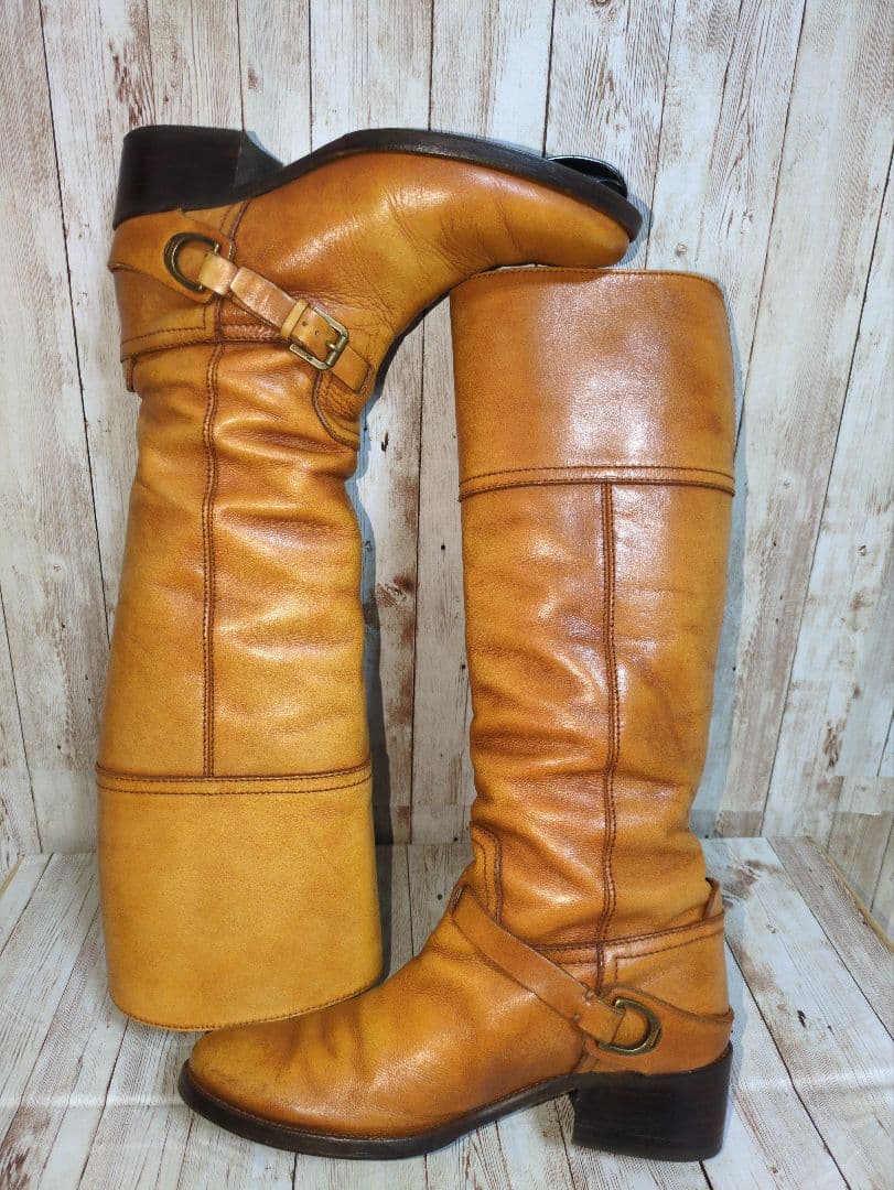 【Ralph Lauren】ジョッキーブーツ風ロングブーツ☆ブラウン☆6B