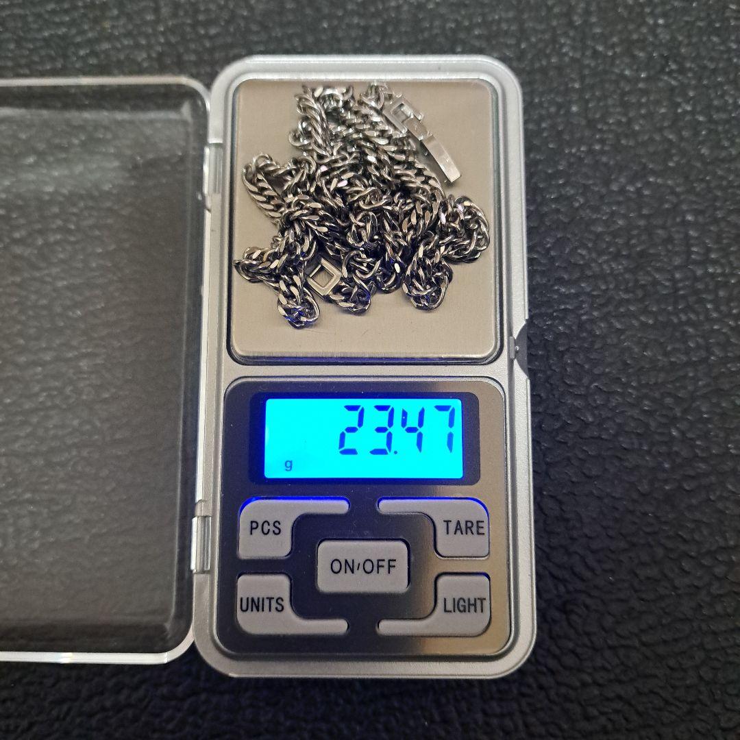 プラチナ喜平　pt-inネックレス　ダブル6面