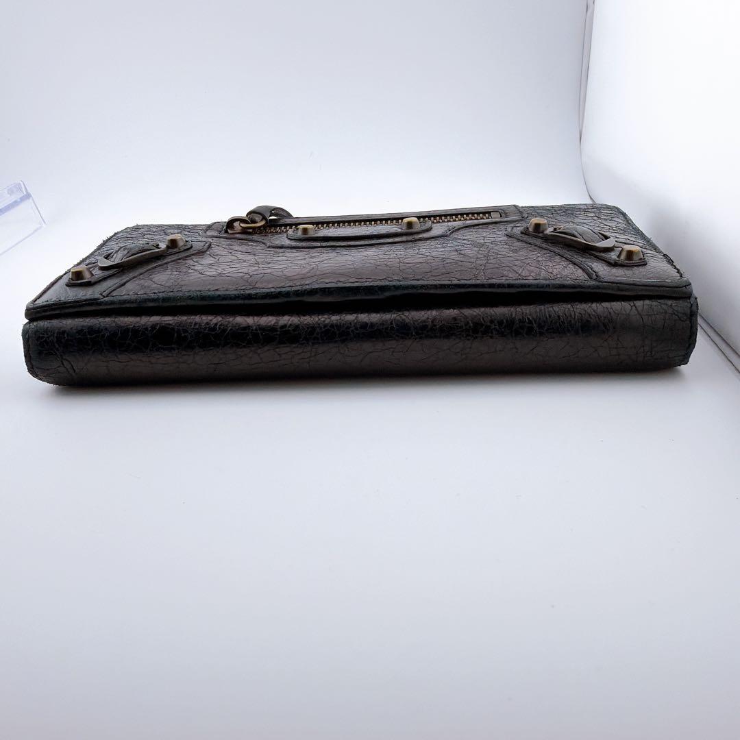 【バレンシアガ　クラシック コンチネンタル 長財布 ブラック レザー】