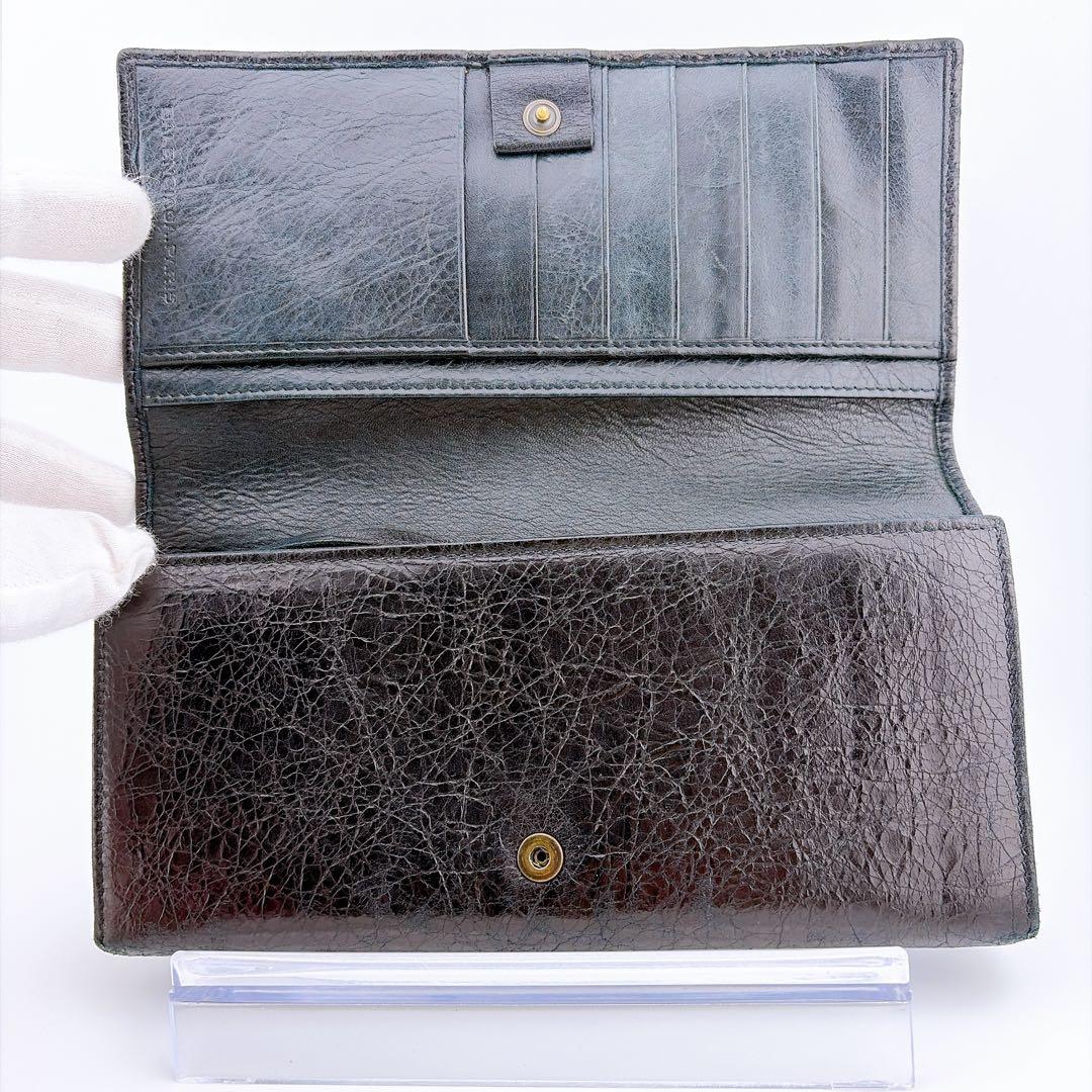 【バレンシアガ　クラシック コンチネンタル 長財布 ブラック レザー】