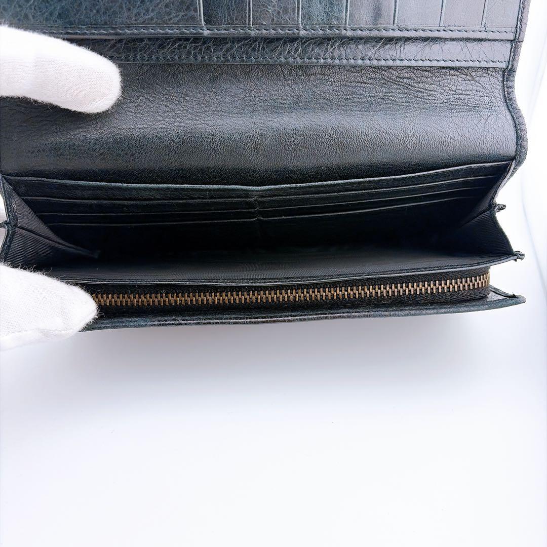 【バレンシアガ　クラシック コンチネンタル 長財布 ブラック レザー】