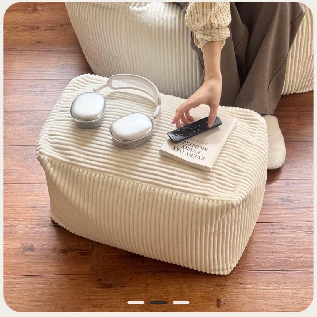 【2点セット】LOOSY ルージー 1人掛けソファ オットマン付き ベージュ