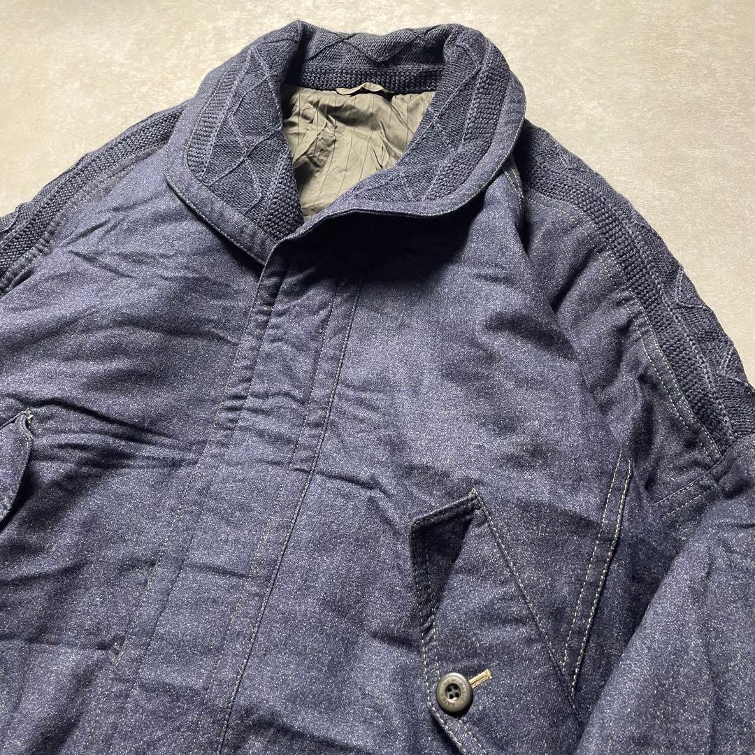 マミーショップvintageシルクウールスイングトップブルー青セットアップ