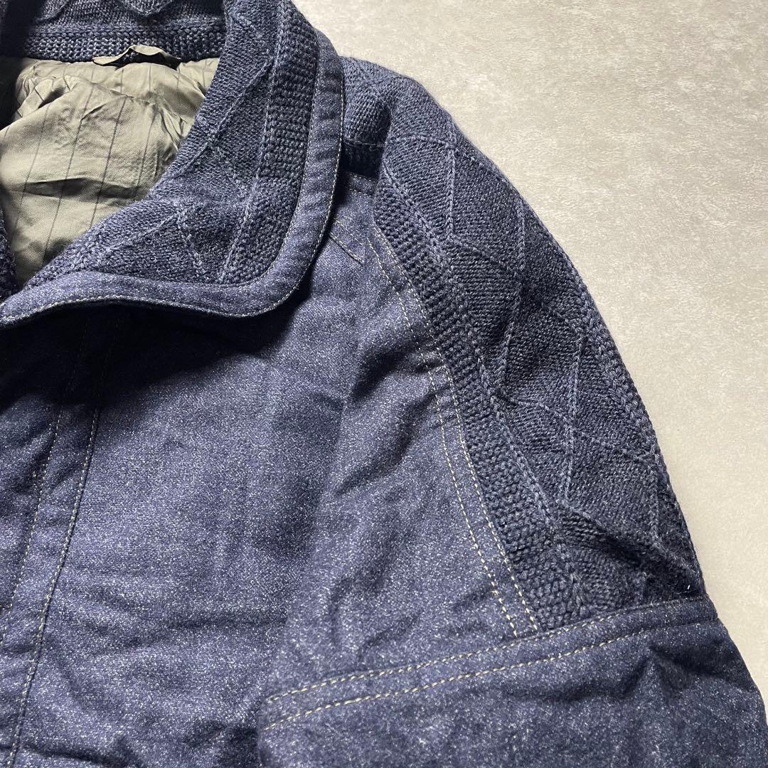 マミーショップvintageシルクウールスイングトップブルー青セットアップ