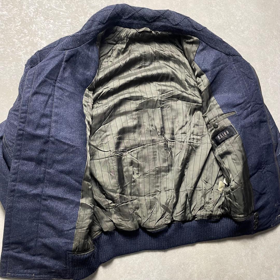 マミーショップvintageシルクウールスイングトップブルー青セットアップ