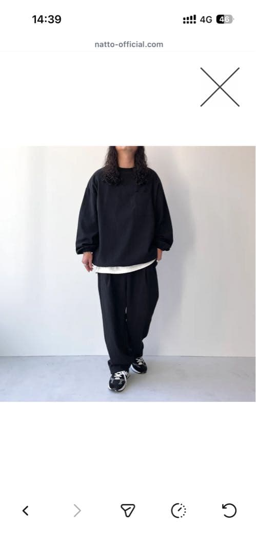 トップス Natto premium slab set up / black