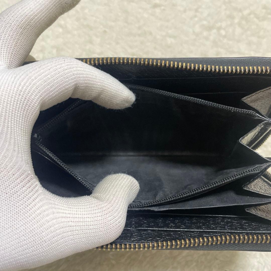 GUCCI　グッチ　ラウンドファスナー　アニマリエ　ブラック