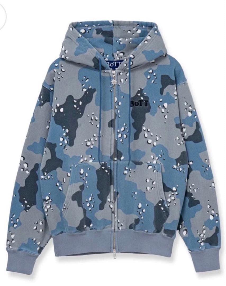 BoTT 迷彩柄 ジップアップパーカー