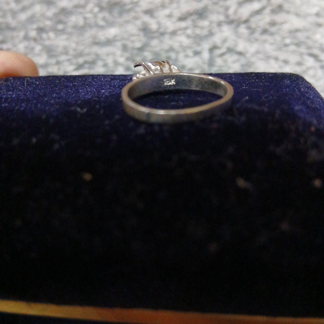 SILVAダイヤモンド風指輪18k指輪、真珠