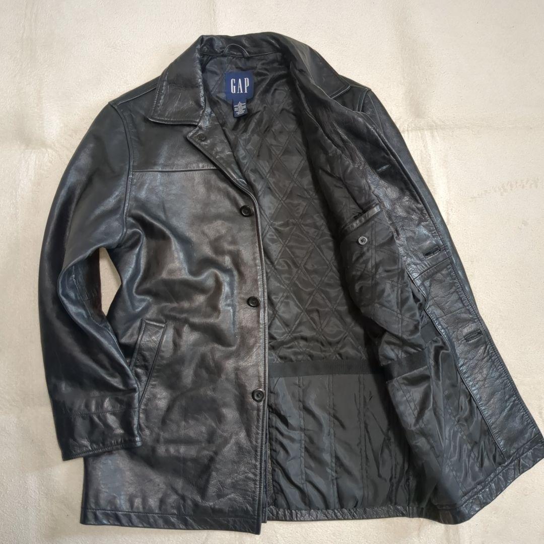 美品 オールドギャップ カーコート ブラック リアルレザー Sサイズ 野村訓市