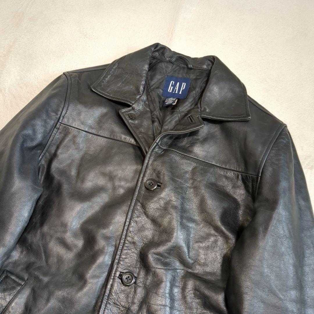 美品 オールドギャップ カーコート ブラック リアルレザー Sサイズ 野村訓市