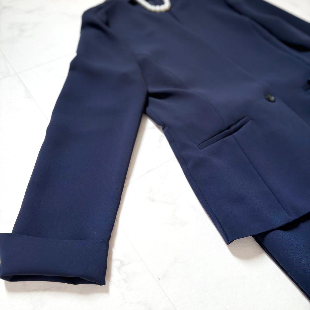 【極美品】NEW YORKER セットアップ 大きいサイズ13 紺 洗える