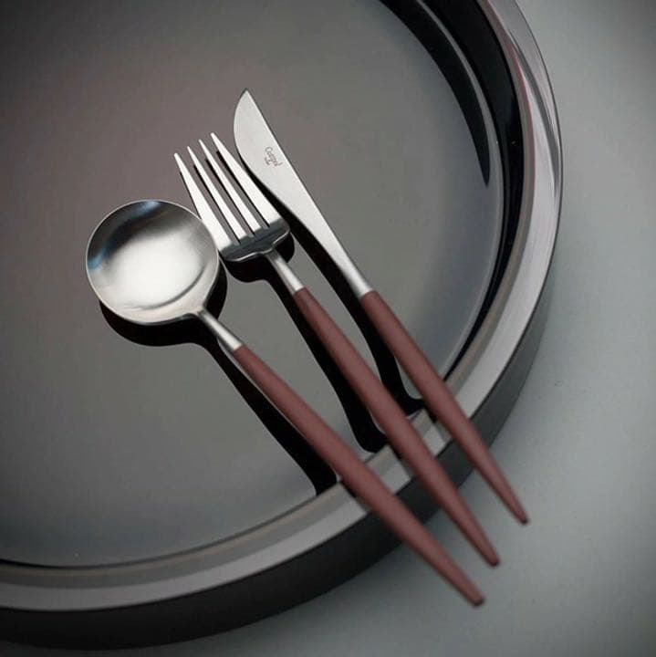 クチポール ゴア ディナー セット シルバー  ブラウン　 2組セット