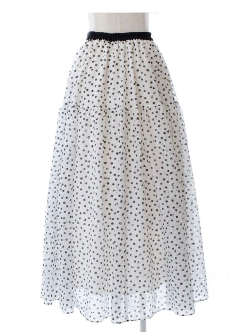 OBLIレースドットスカート