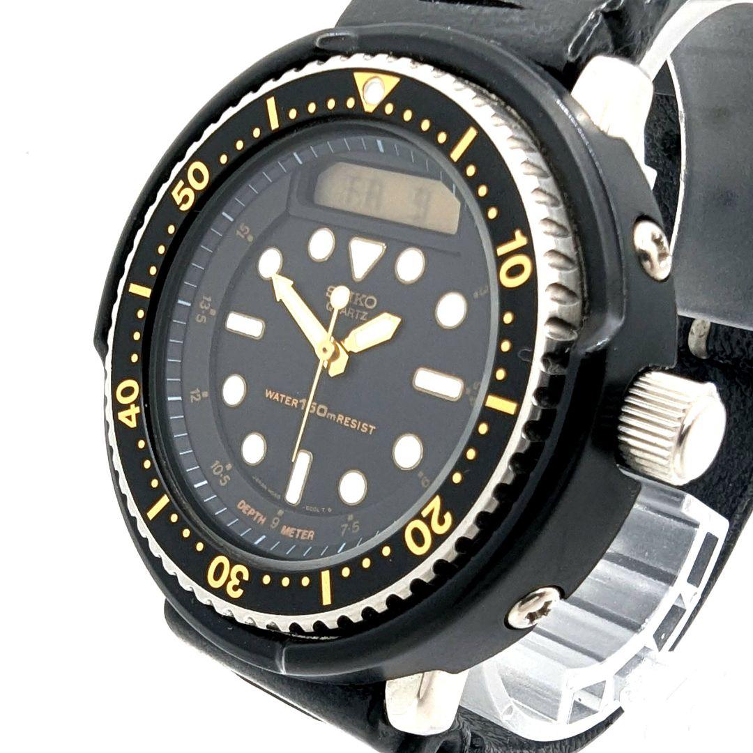 【希少 新品電池交換済】SEIKO Arnie ダイバー アナデジ 腕時計