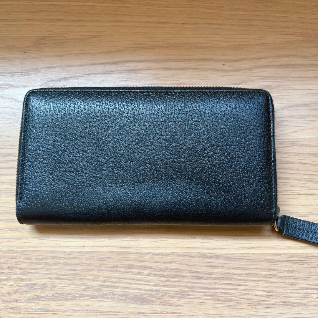 GUCCI グッチ 長財布 ラウンドファスナー アニマリエ ビー 蜂 黒