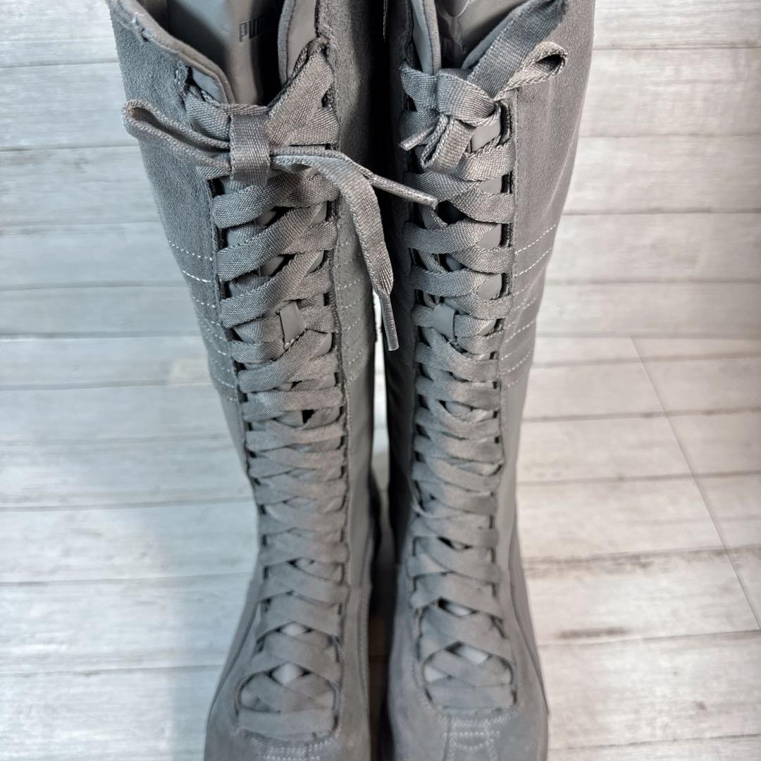 PUMA エスキーヴァベリーハイ レースアップ サイドジップ グレー　25cm