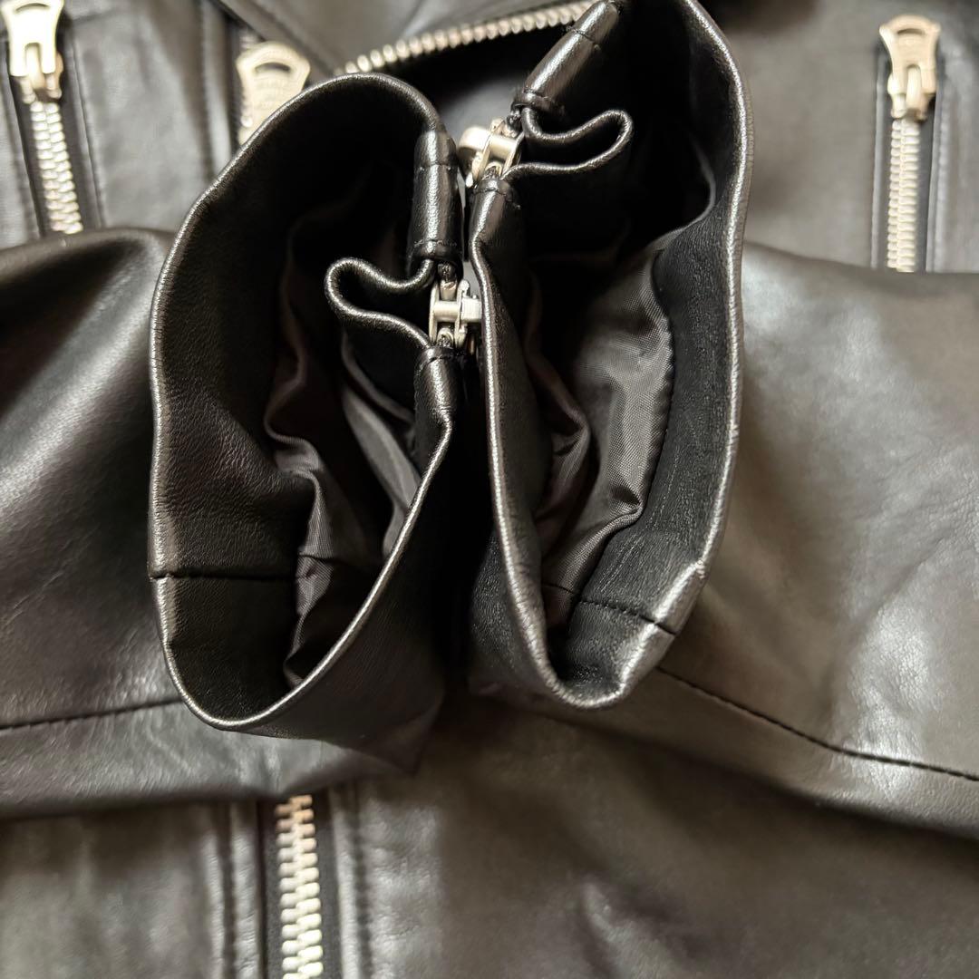 ジャケット・アウター CRIMIE LAMB LEATHER SEMI W RIDERS JACKET